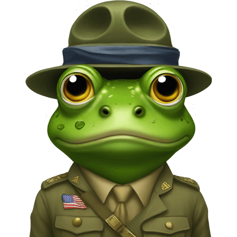 war veteran frog emoji