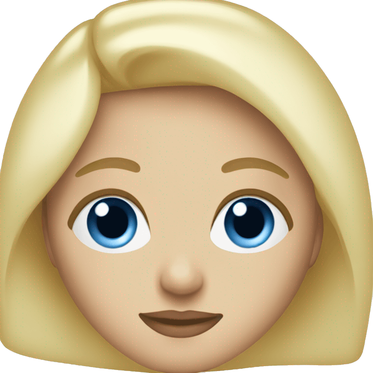 blonde woman with blue eyes emoji