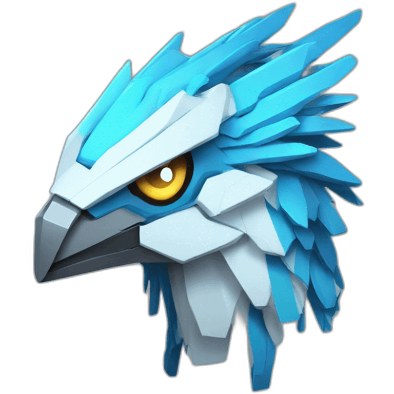 Minecraft Articuno Cyberpunk Head emoji