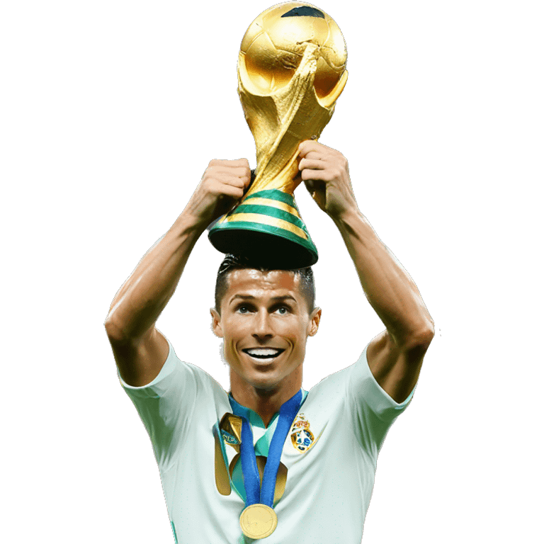 Cristiano Ronaldo lift World cup trophy emoji