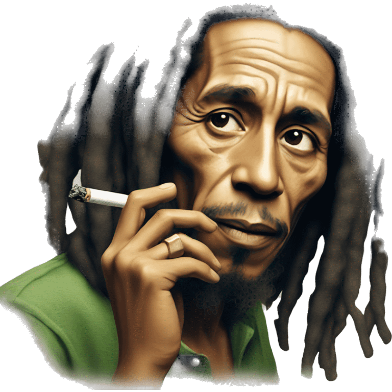 Bob Marley smoking emoji