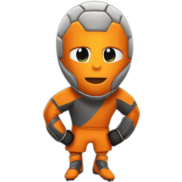 Goalkepper orange emoji