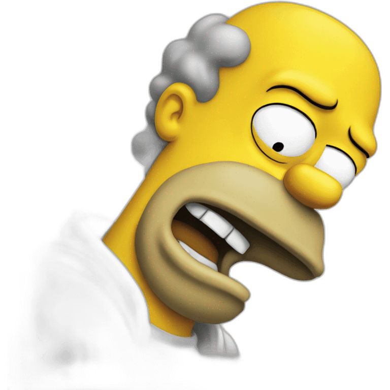 Homer Simpson choked emoji