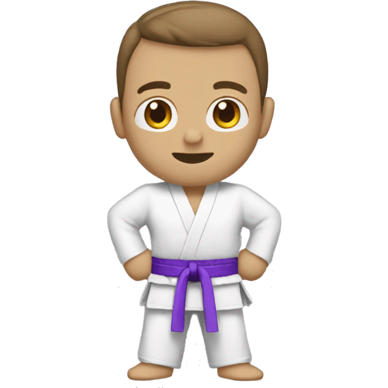 White gi purple belt emoji