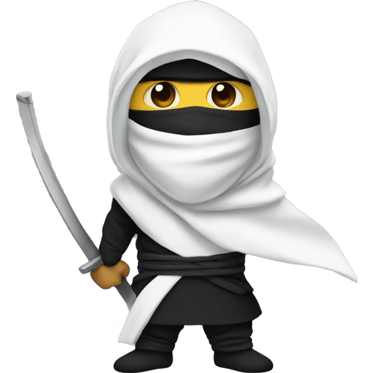 black ninja with white cloth emoji