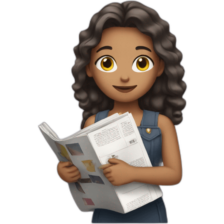 girl with a magazine emoji