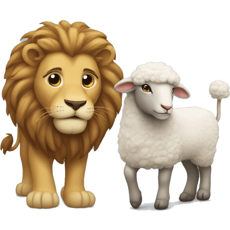 lion and lamb emoji