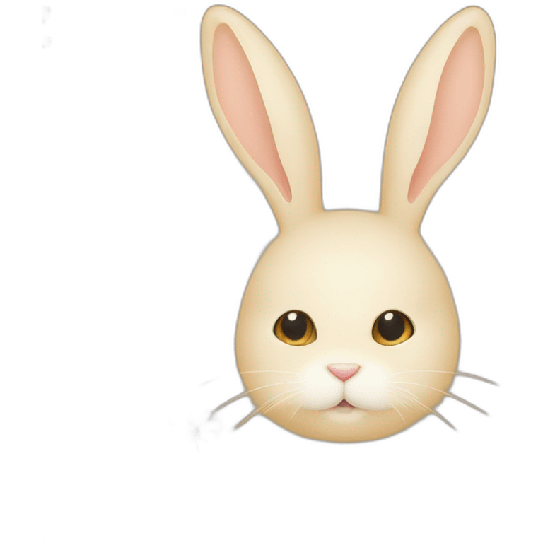 Lapin beige avec des luettes de soleil emoji