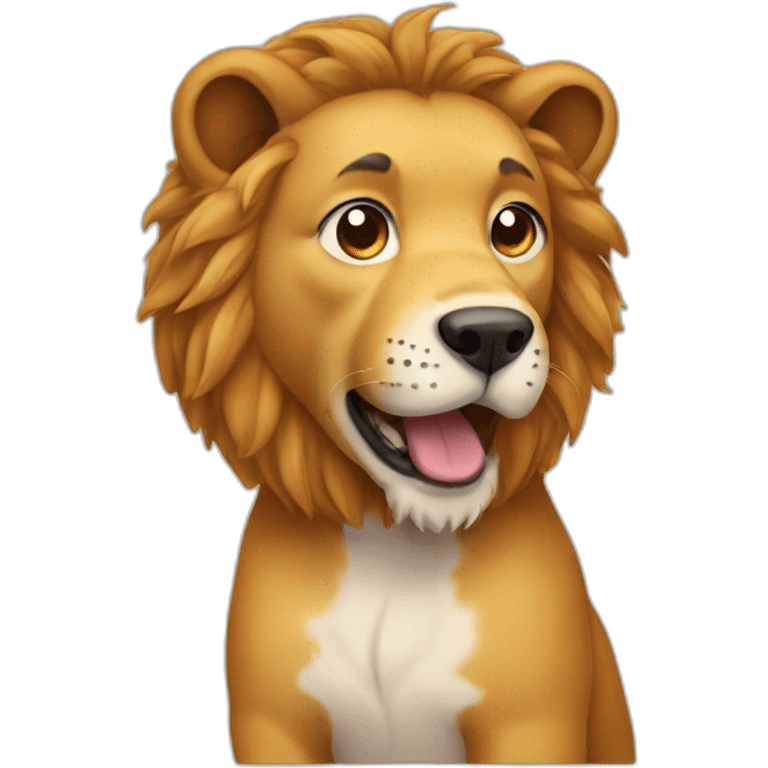 dog mixed with a lion emoji