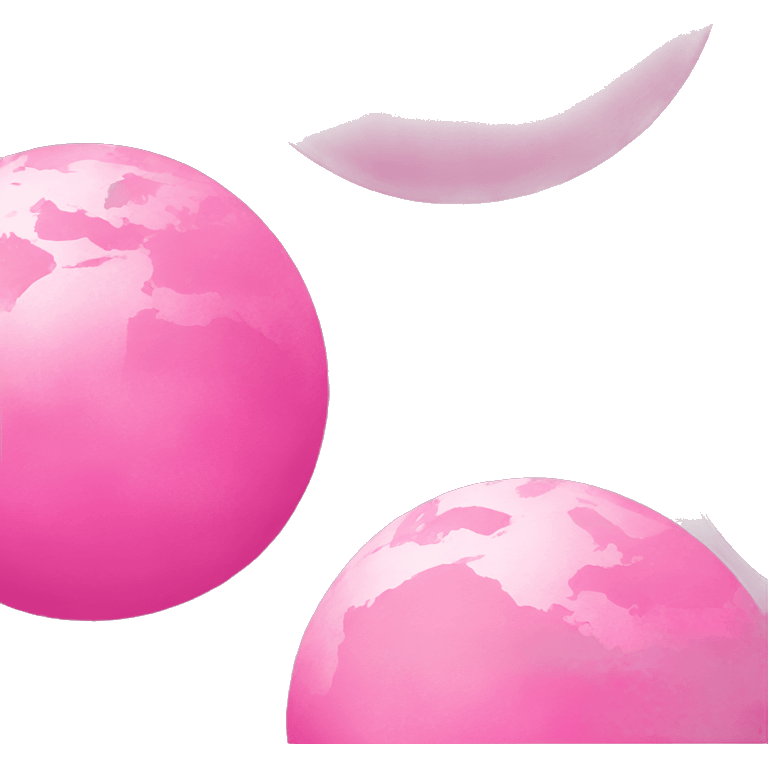 pink earth emoji