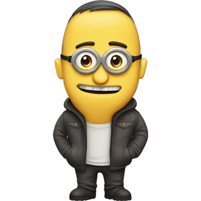 Kevin minion, change skin tone to carbon fibre effect emoji