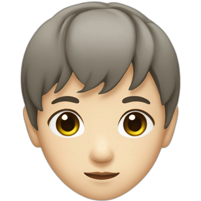 japanese asian kid with green eyes and brown hair emoji