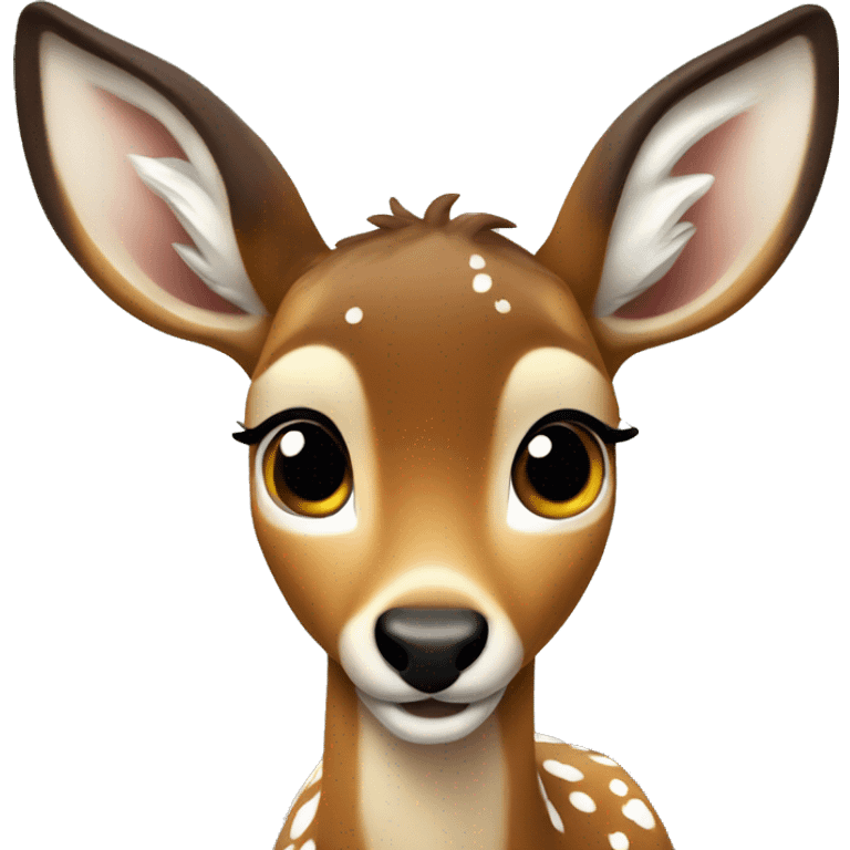 Bambi with snow on nose emoji