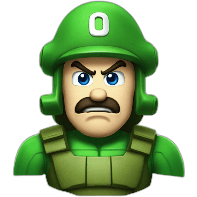 Luigi angry doomguy emoji