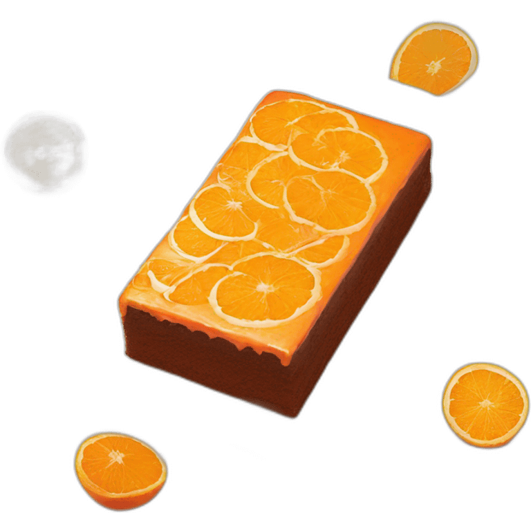 Chat orange dans un gâteau  emoji