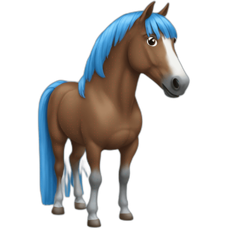 Horse blue emoji