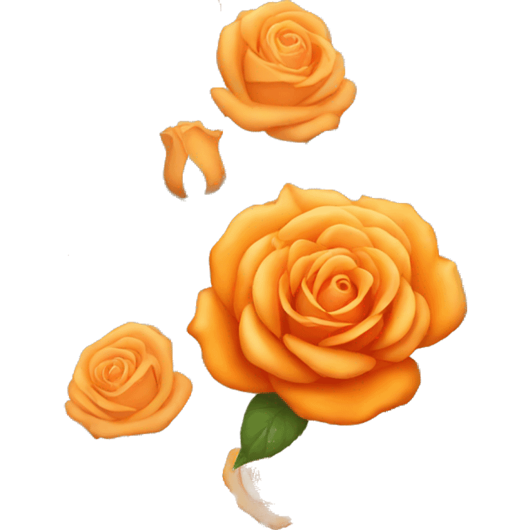 Orange rose emoji