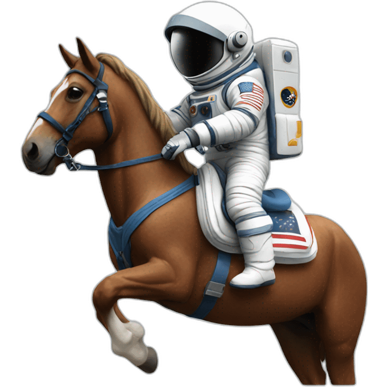 horse riding an astronaut emoji