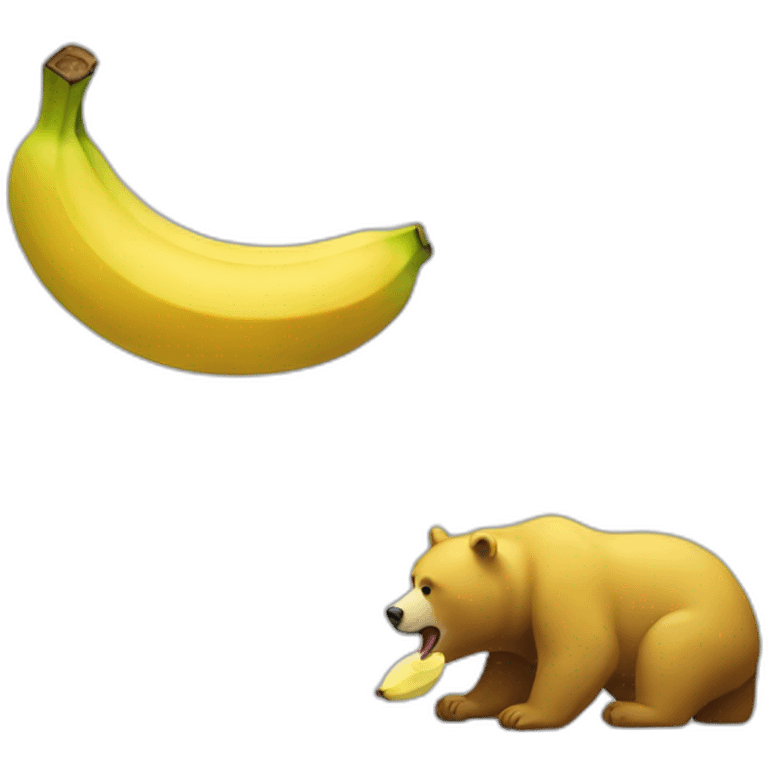 Banana eating bear emoji