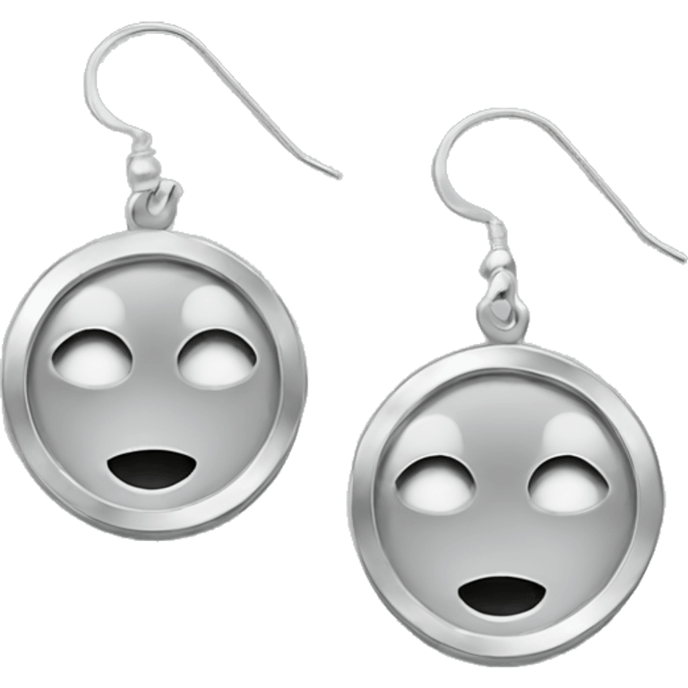 Silver earrings  emoji