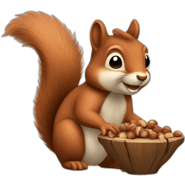 squirrel with nuts emoji