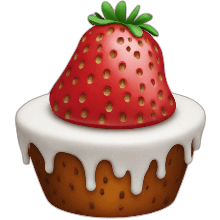 strawberry poop cake emoji