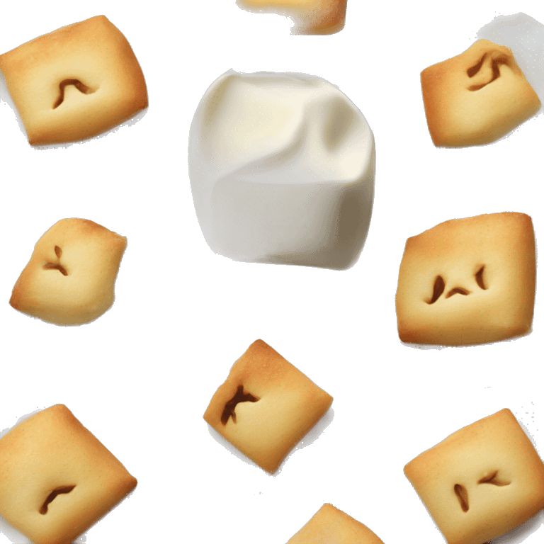 milk and semolina dessert called galaktoboureko in a plate emoji