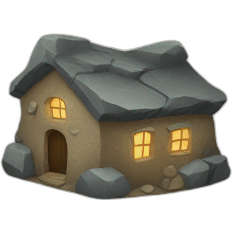 Rock house emoji