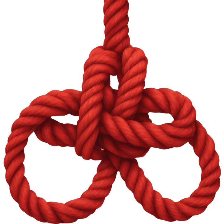 red rope with knot emoji