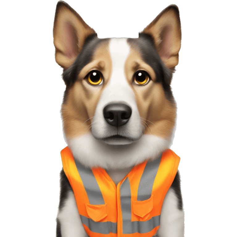 dog in high vis vest emoji