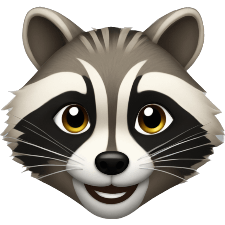 Raccoon smirking emoji