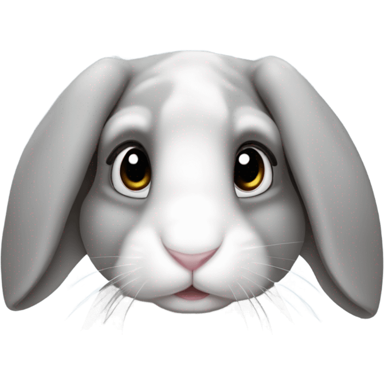 Grey lop ear rabbit emoji