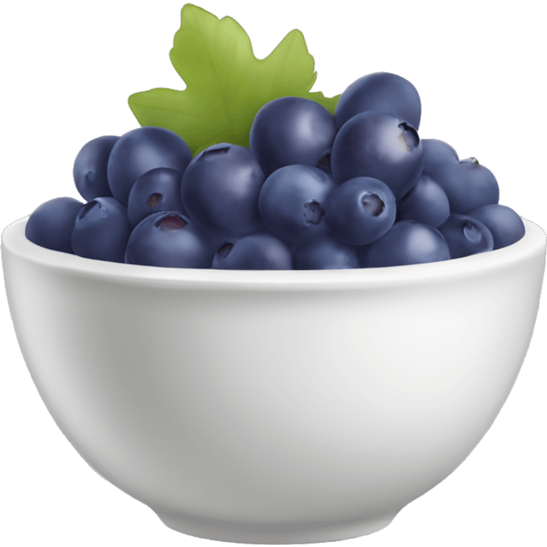 yoghurt bowl with grapes and blueberries emoji