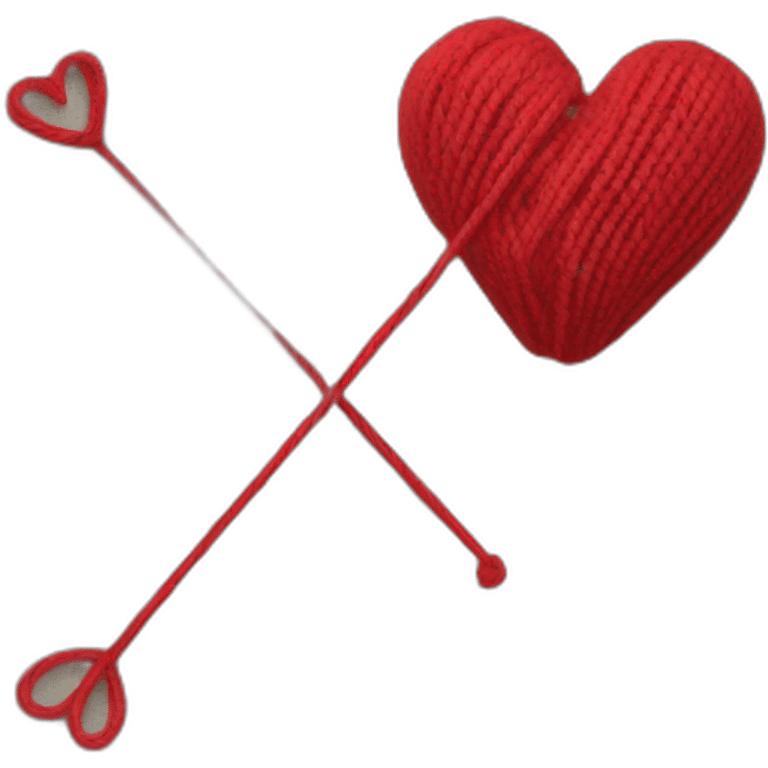 heart in knitting thread emoji