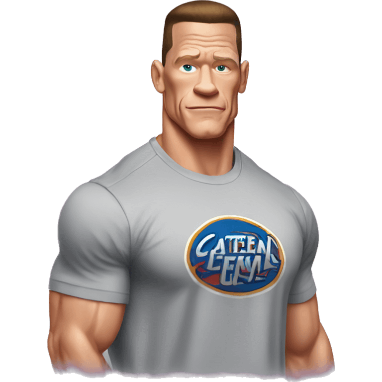 john cena wearing tee emoji