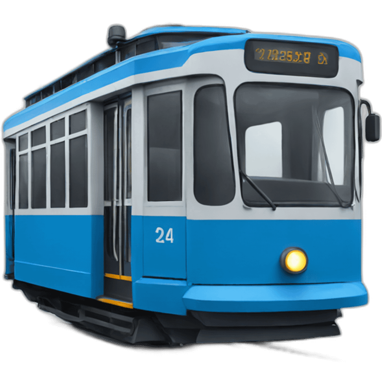 blue tram emoji