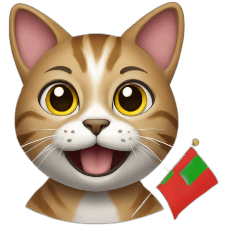 cat with uno flags emoji