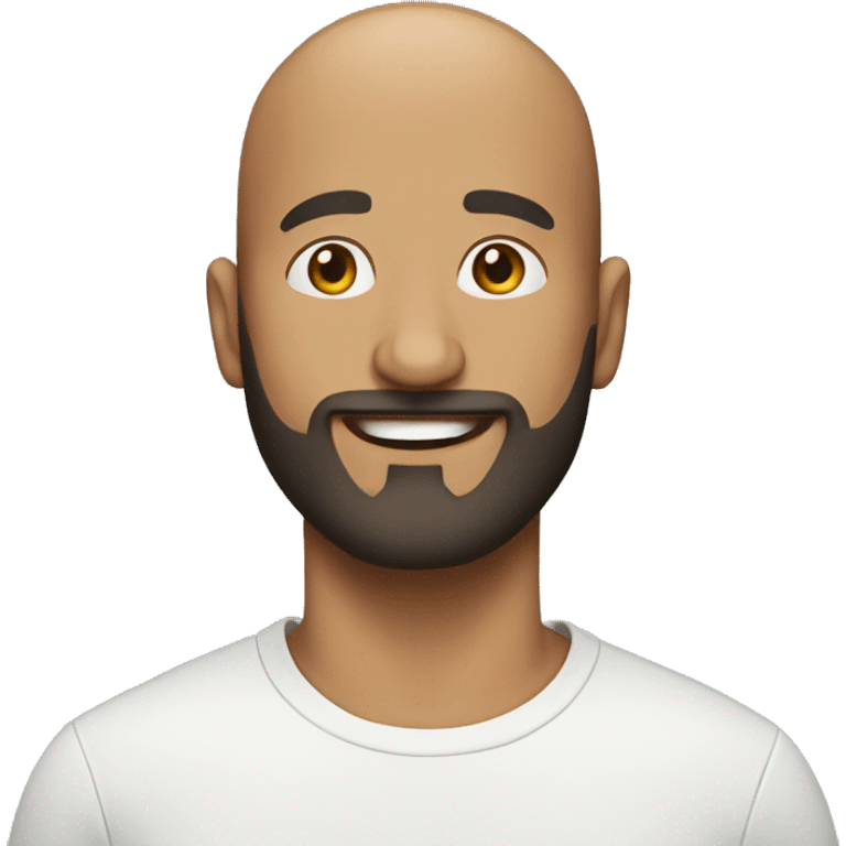 A bald guy with a beard is celebrating his birthday emoji