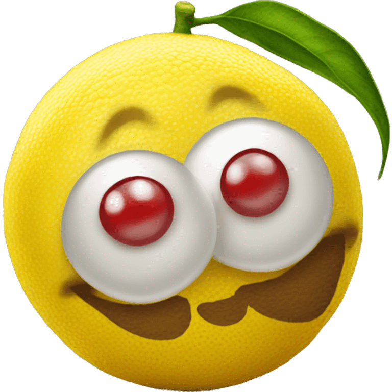 a Lemon with a clown nose emoji