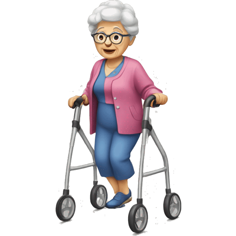 Granny walking frame emoji