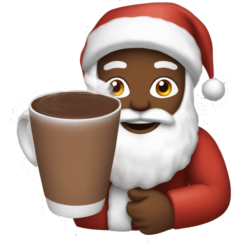 Santa with hot Cocoa  emoji