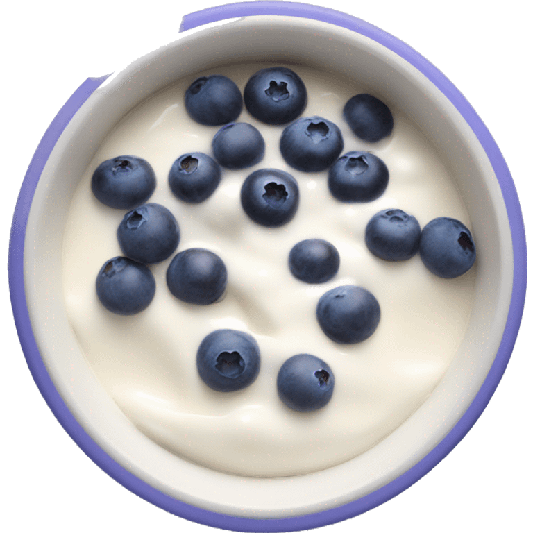 yoghurt bowl with blueberries emoji