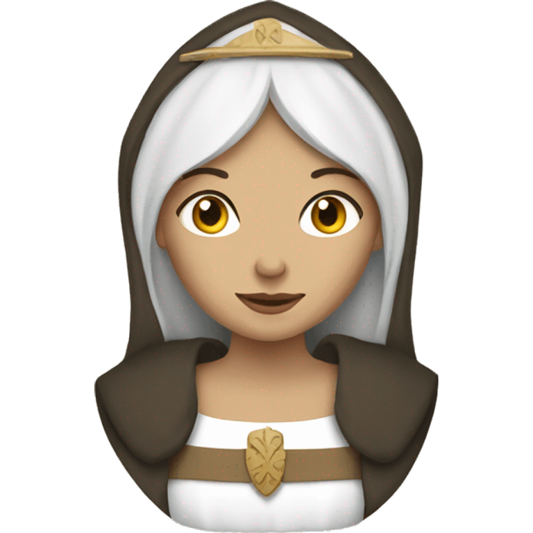 medieval lady white emoji