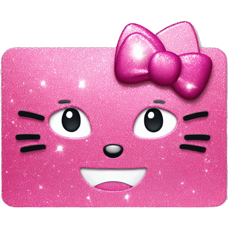 Pink Glittery hello kitty credit card emoji