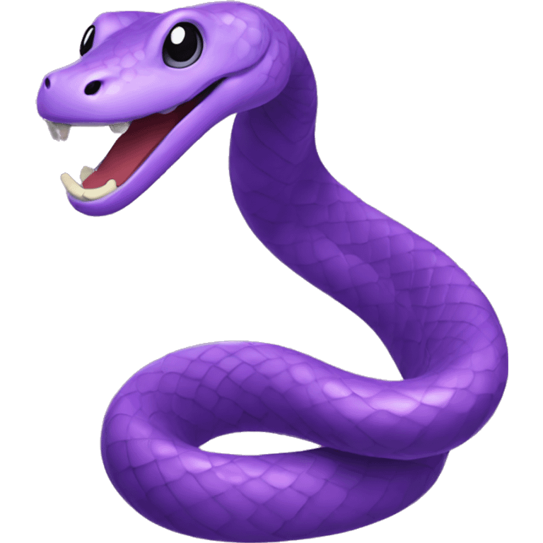 A purple snake dancing on club enthusiastically, energetic and lively. emoji