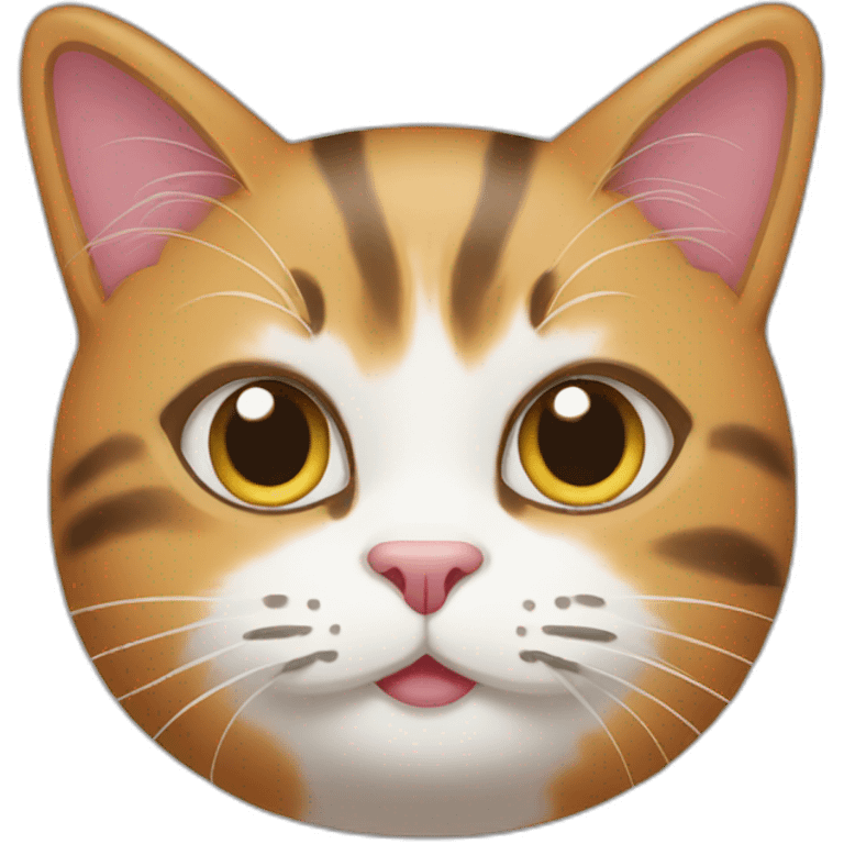 Three color cat emoji