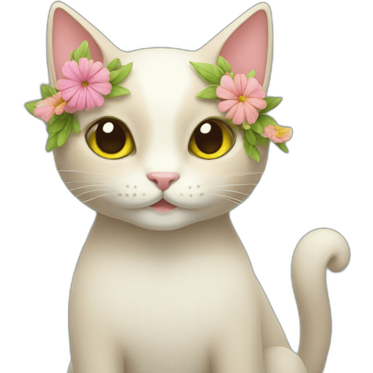 flower cat emoji