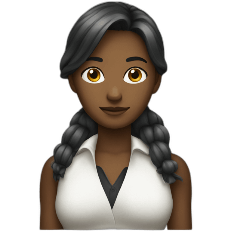 female chess half body emoji