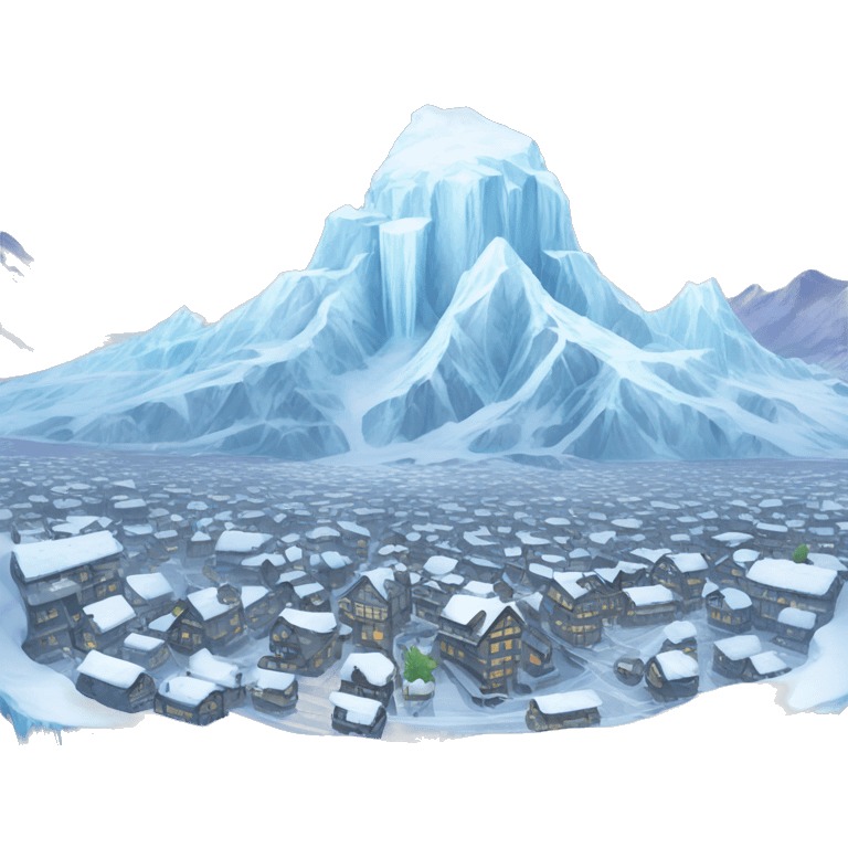 Agartha city of ice in the earth emoji