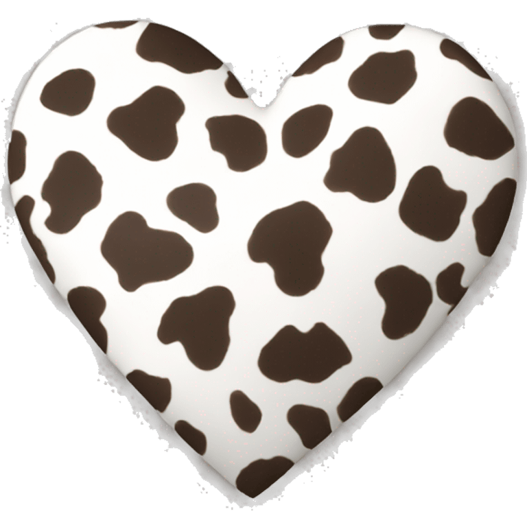 Heart with cow print emoji